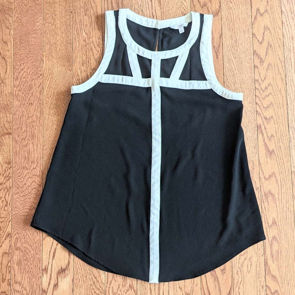 NWOT Black and White Candie's Blouse